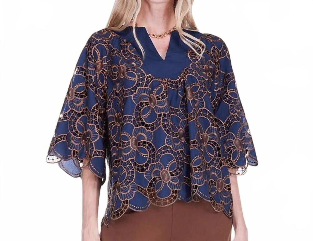 NEW JADE midnight empress blouse in navy blue